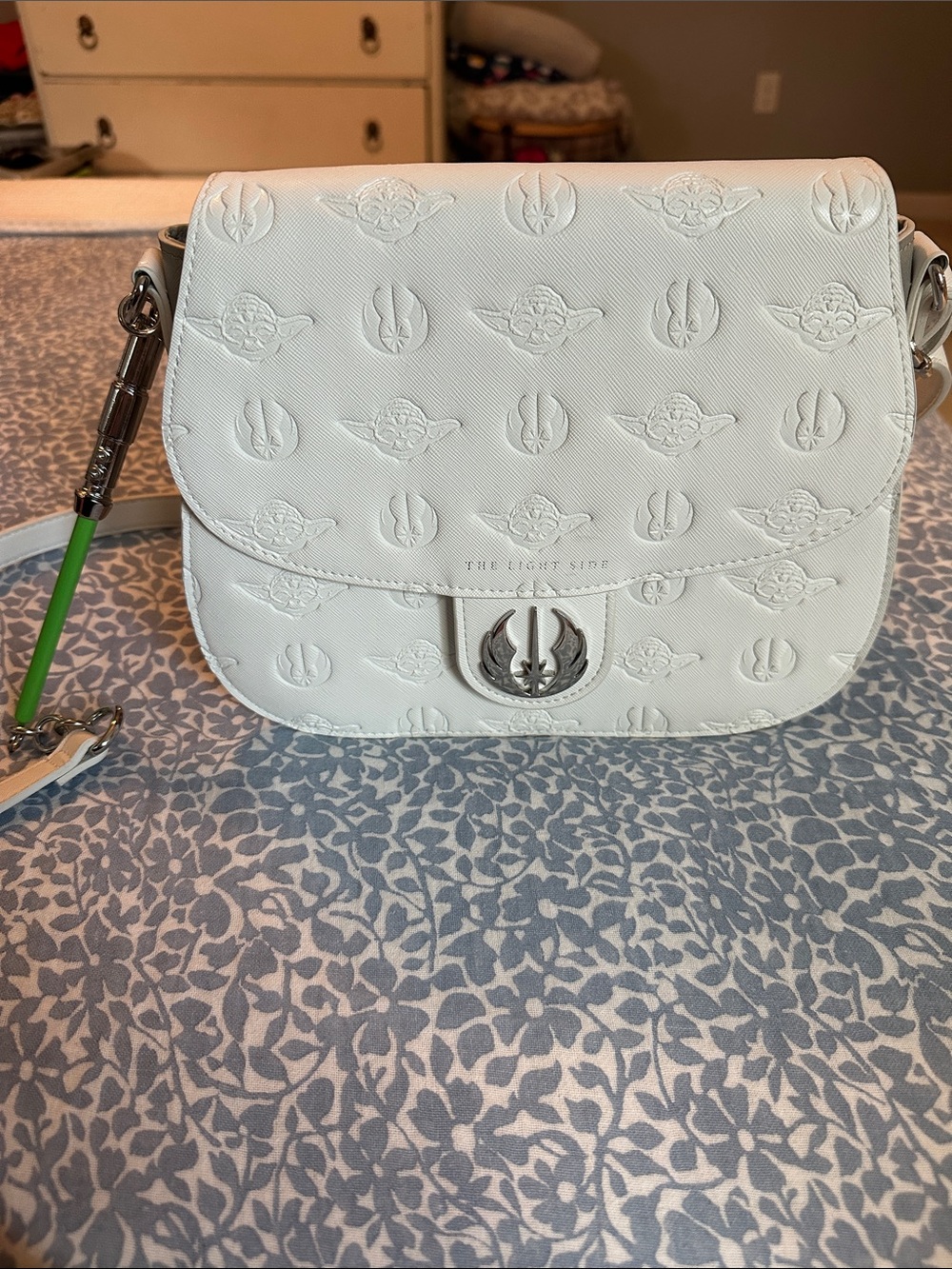 Loungefly Star Wars The Light Side Saver Strap White Crossbody Bag